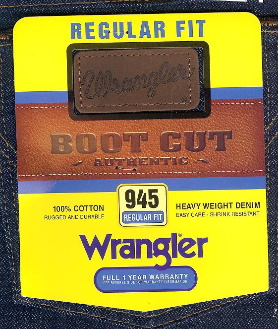 wrangler 945 bootcut jeans